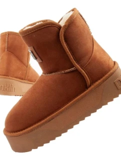 D.Franklin dámske snehové topánky zimné módne kožušinové zateplené topánky hnedé dámske