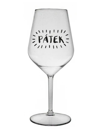 PÁTEK - čirá nerozbitná sklenice na víno 470 ml