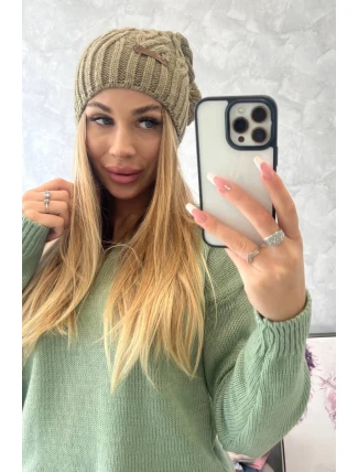 Fleecová čiapka Paulina K227 khaki Fleecová čiapka Paulina K227 khaki