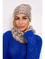 Dámska fleecová súprava Merry K202 hnedá+ecru