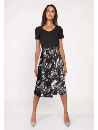 Dámska sukňa SP119 čierna mix - Lanti