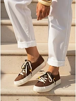 Dámske tenisky ZY1404 hnedé - FashionStreet