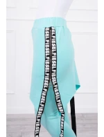 Nohavice/oblek s nápisom selfie mint