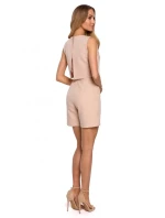 M574 Dvojvrstvový overal bez rukávov - béžový