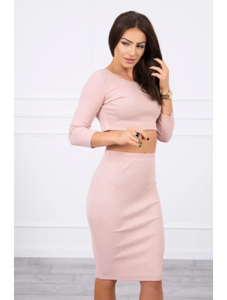 Súprava blúzky a sukne tmavo púdrovo ružová Súprava blúzky a sukne tmavo púdrovo ružová