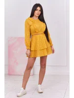 Horčicové boho šaty