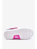 Dziecięce Baleriny W Kwiatuszki Granatowo-Różowe Noah