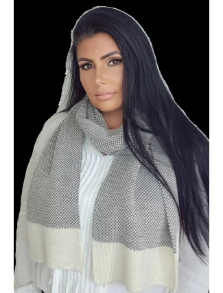 Dámska šál MEGAN sivá-béžová - Kamea