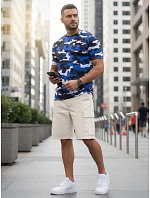 Pánske modré moro tričko FashionStreet RX5596
