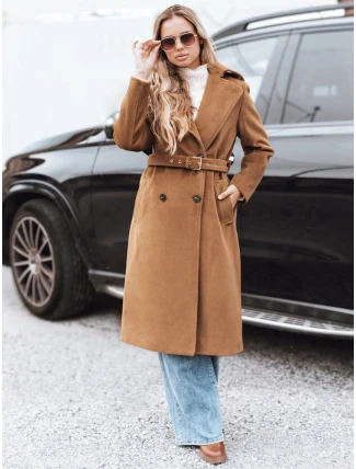 Dámsky zimný kabát klasický trenčkot hnedý FashionStreet NY0761 Dámsky zimný kabát klasický trenčkot hnedý FashionStreet NY0761