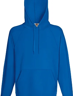 Fruit of the Loom Lightweight Hooded Sweat Pánska mikina s kapucou a raglánovými rukávmi 16.2140 royal blue