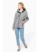 Kariban K 422 Unisex 3-vrstvová softshellová bunda s kapucňou 20.K422 marl grey