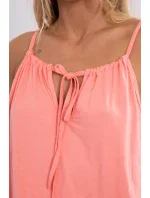 Boho šaty so štrúdľou losos