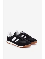 Buty Sportowe Sneakersy Męskie Czarne Sivara