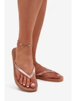 Damskie Japonki Klapki 4FMM00FFLIF018-82S Jasnobrązowe