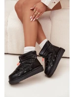 Śniegowce Damskie Na Platformie D.Franklin DFSH370020 Czarne