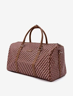 Vzorovaná hnědá cestovní taška Suelle