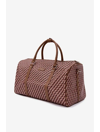 Vzorovaná hnědá cestovní taška Suelle