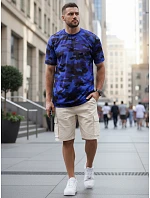 FashionStreet modré moro pánske tričko RX5595