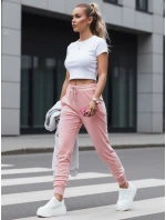 Dámske velúrové ružové tepláky FashionStreet UY2837