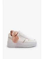 Dámske biele tenisky na platforme Tessama