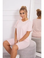 Súprava top+legíny púdrovo ružová
