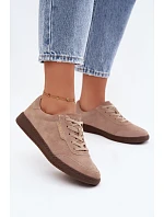 Dámske semišové kožené tenisky Vinceza 79635 beige Dámske semišové kožené tenisky Vinceza 79635 beige
