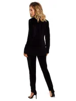 M643 Zamatové sako s jedným gombíkom - čierne M643 Zamatové sako s jedným gombíkom - čierne