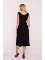 S424 Šaty Fit & flare - čierne