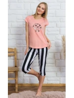 Dámske pyžamo kapri Hello world