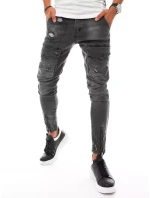 Pánske bojové džínsové nohavice čierne FashionStreet UX3291
