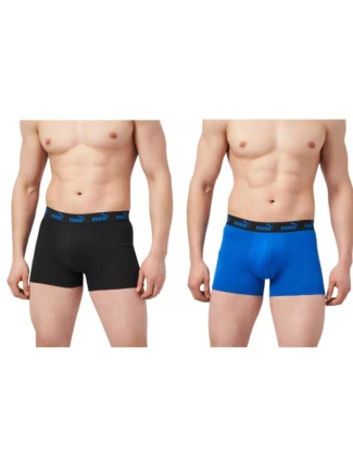 Pánske boxerky Puma 2-Pack Blue Black Comfortable Cotton Pánske boxerky Puma 2-Pack Blue Black Comfortable Cotton
