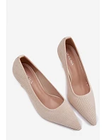 Materiálové lodičky Béžové Lelissey