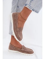 Dámské Mokasyny Vinceza Béžové z přírodního semiše