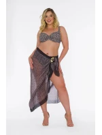 Dámske pareo 13 D95CH - 41a čierne s geometrickým vzorom - Self