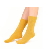 Hrejivé ponožky 093 okrovo žlté s vlnou