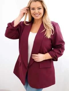 Dámska elegantná bunda Plus Size Plum