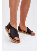 Skórzane Sandały Damskie Artiker 46C1016 Czarne