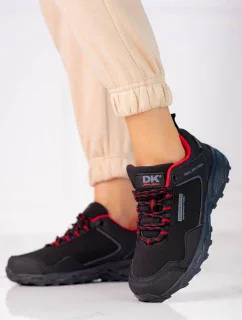 Trendy dámska treková obuv čierna bez podpätku