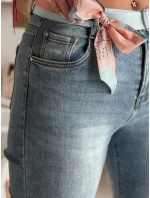 Dámske džínsové nohavice slim fit s opaskom TRENDLINE modré FashionStreet UY2478