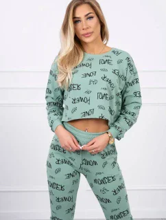 Súprava s nápismi tmavá mincovňa