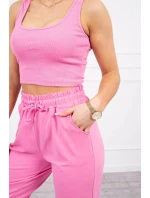 Bavlnená 3dielna sada svetlo ružová