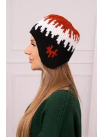 Dámska čiapka Nikol K405 červená+biela+čierna