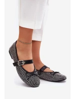 Zdobione Baleriny Z Kokardką I Paskiem Czarne Zdivisa