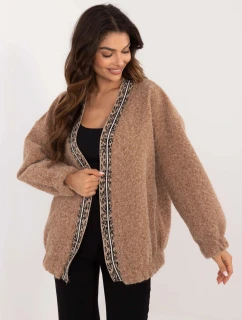 Dámsky sveter / bunda DHJ NA A8500.11P Brown melange - FPrice