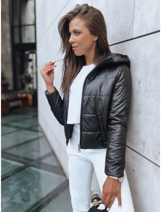 Dámska krátka prešívaná bunda SPORT HEVEN black FashionStreet TY3710 Dámska krátka prešívaná bunda SPORT HEVEN black FashionStreet TY3710