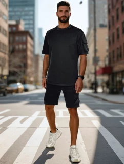 Pánsky základný čierny set FashionStreet AX0799