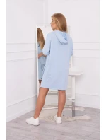 Šaty s kapucňou modré