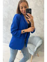Bunda s chlopňou elegantná chrpová modrá