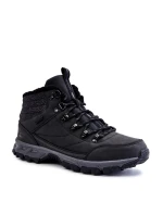 Męskie Ocieplane Botki Buty Trekkingowe Cross Jeans KK1R4022C Czarne
